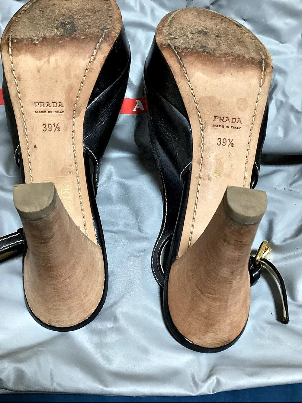 Prada Slingback Platform Heels Black EU 39 1/2 - Picture 5 of 5